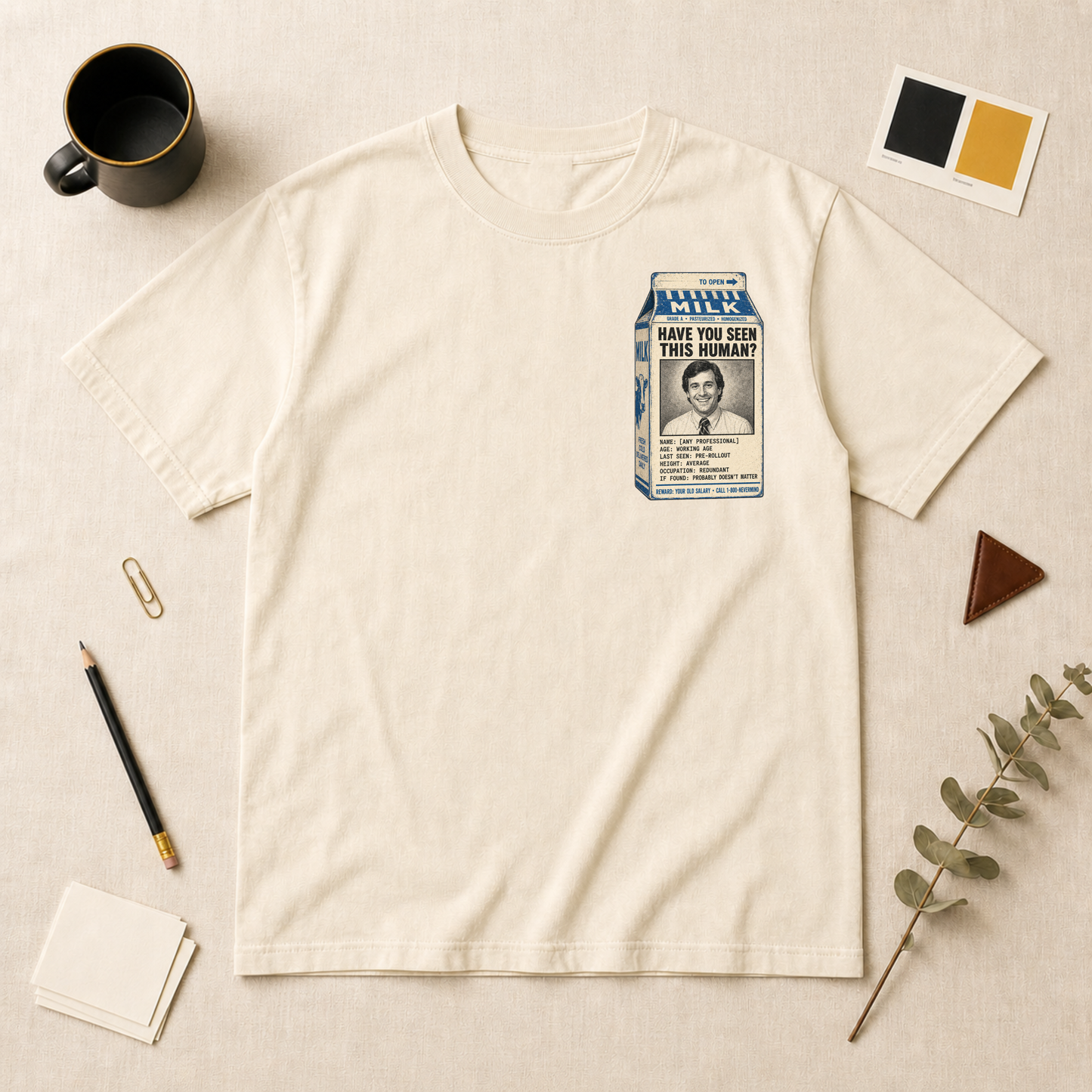 Milk carton t-shirt
